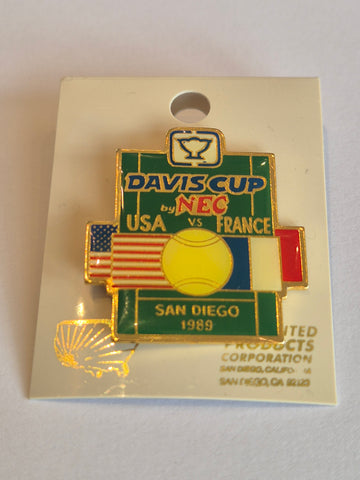USA v. France Davis Cup Lapel Pin