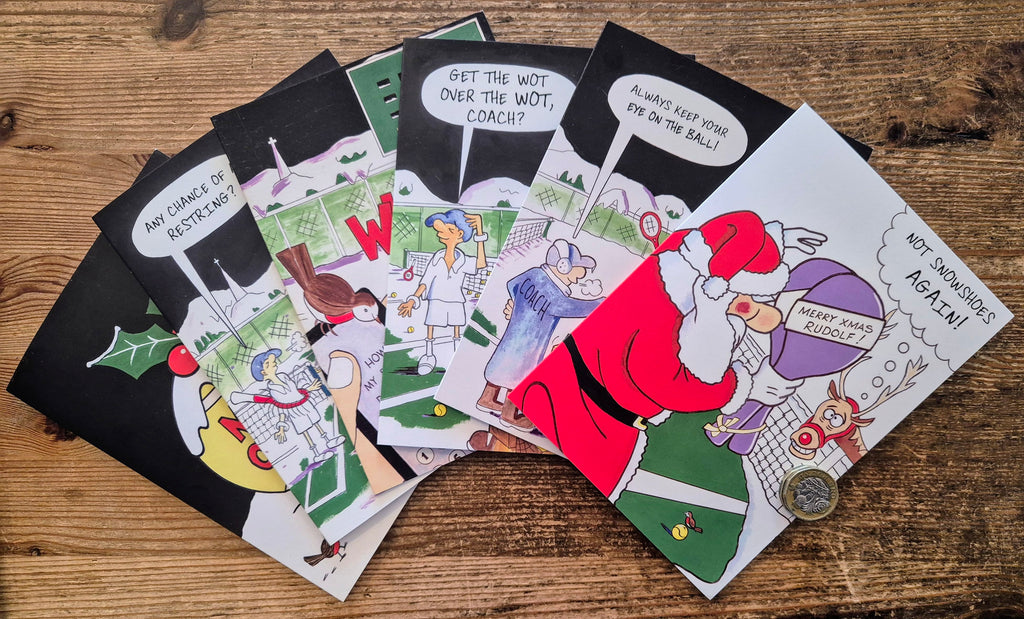 Humorous Christmas cards, 6 different cards