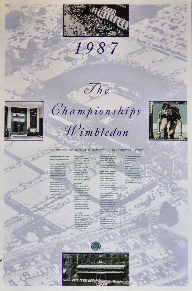 1987 Wimbledon Official Poster