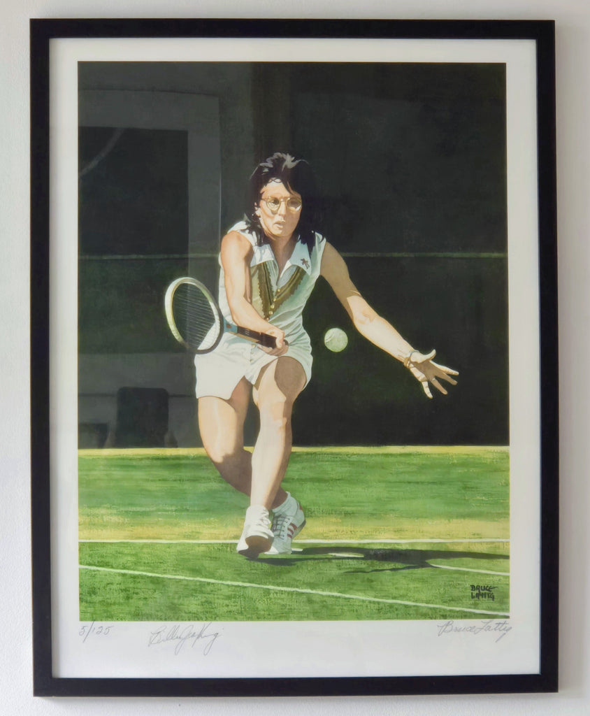 Billie Jean King - signed by artist and player