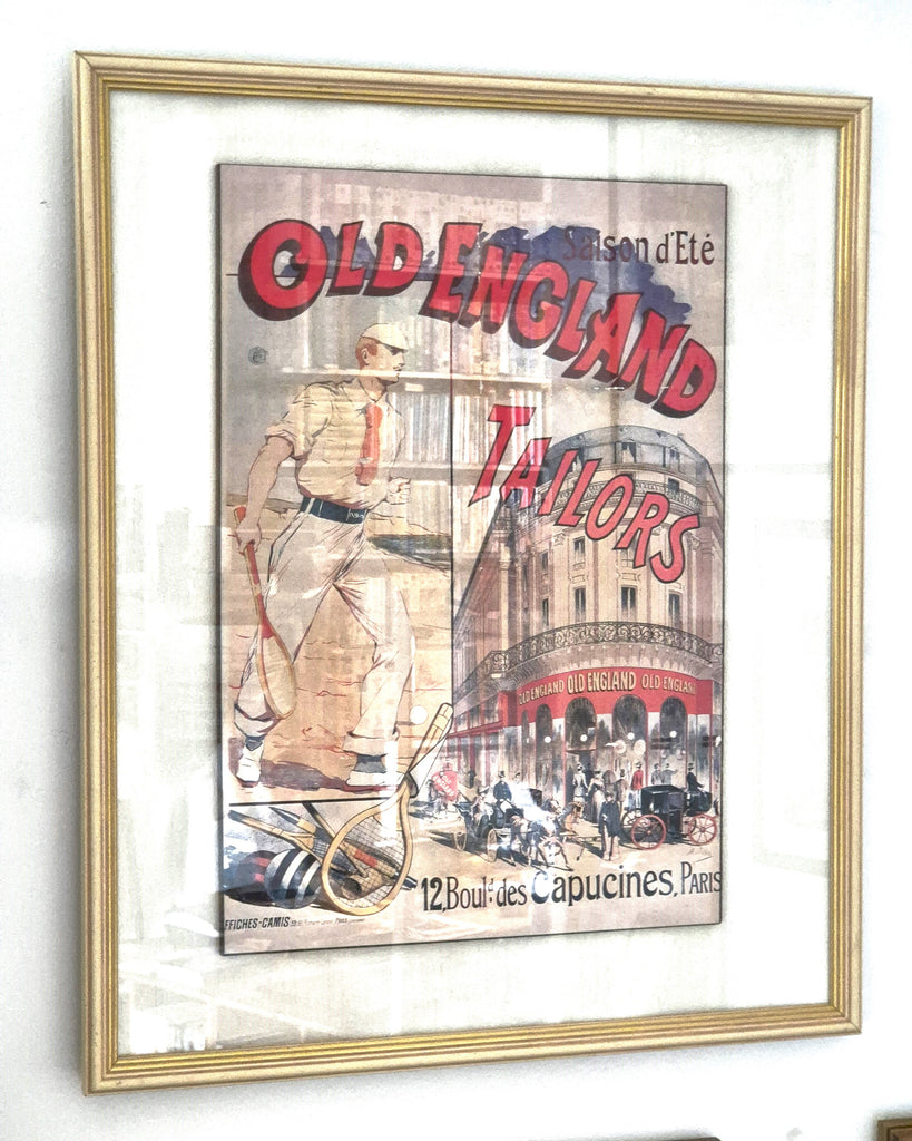 Old England Tailors vintage advertising poster