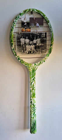 Hand-painted tennis racquet