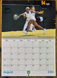 2025 Tennis Gallery Wimbledon Wall Calendar