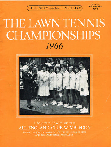 1966 Wimbledon Championships Daily Programme 60th BIRTHDAY GIFT!