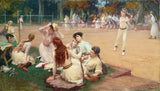 Lawn Tennis Club (1891), print by Frederick Arthur Bridgman