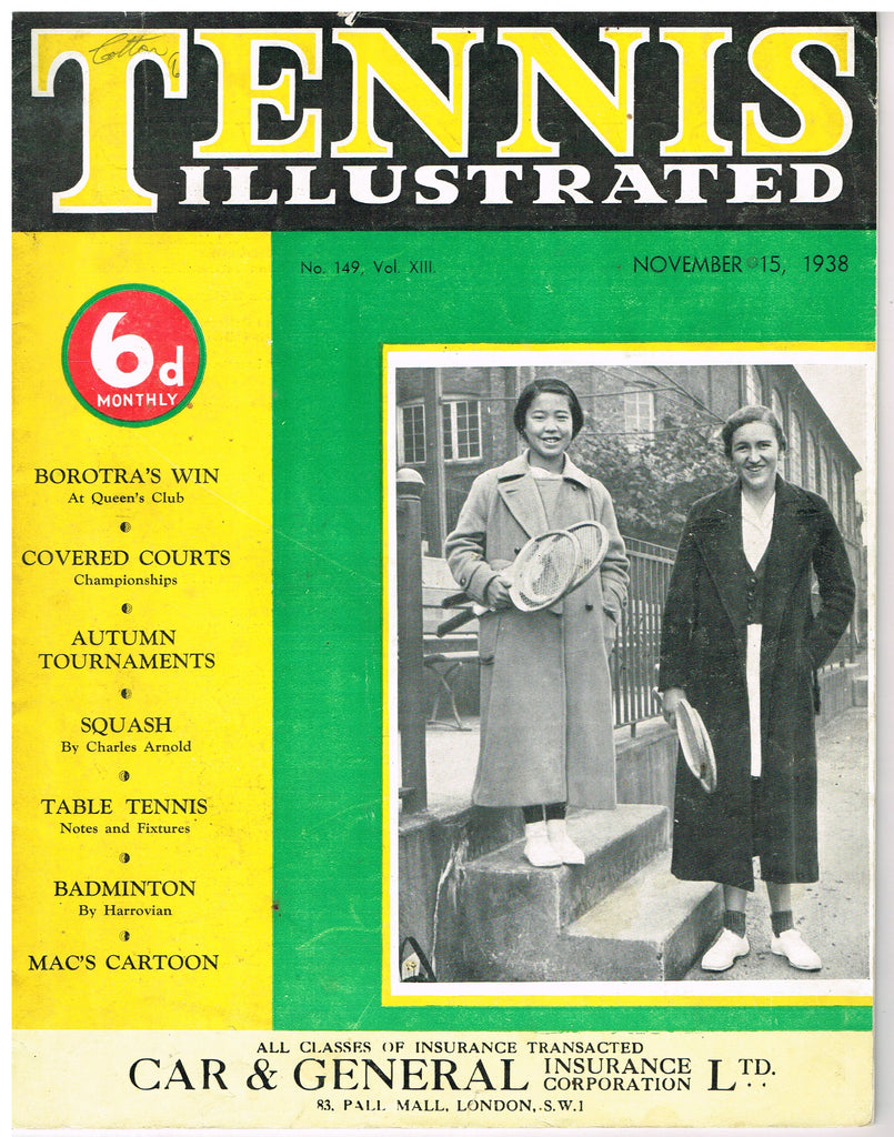 Tennis Illustrated Magazine, November 15, 1938