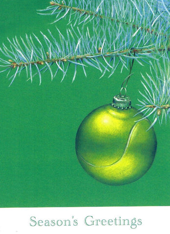 Christmas Card - Tennis Ball Bauble (Order Ref CC03)