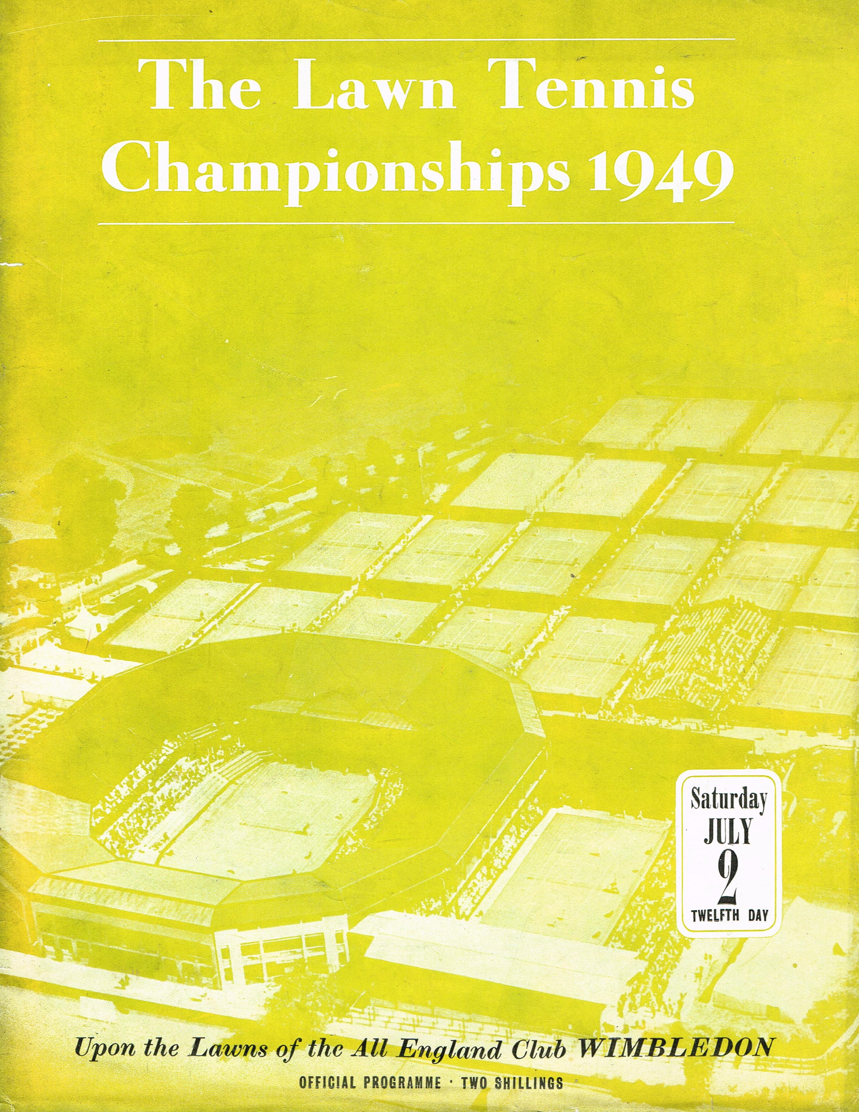 1949 Wimbledon Championships Daily Programme Tennis Gallery Wimbledon