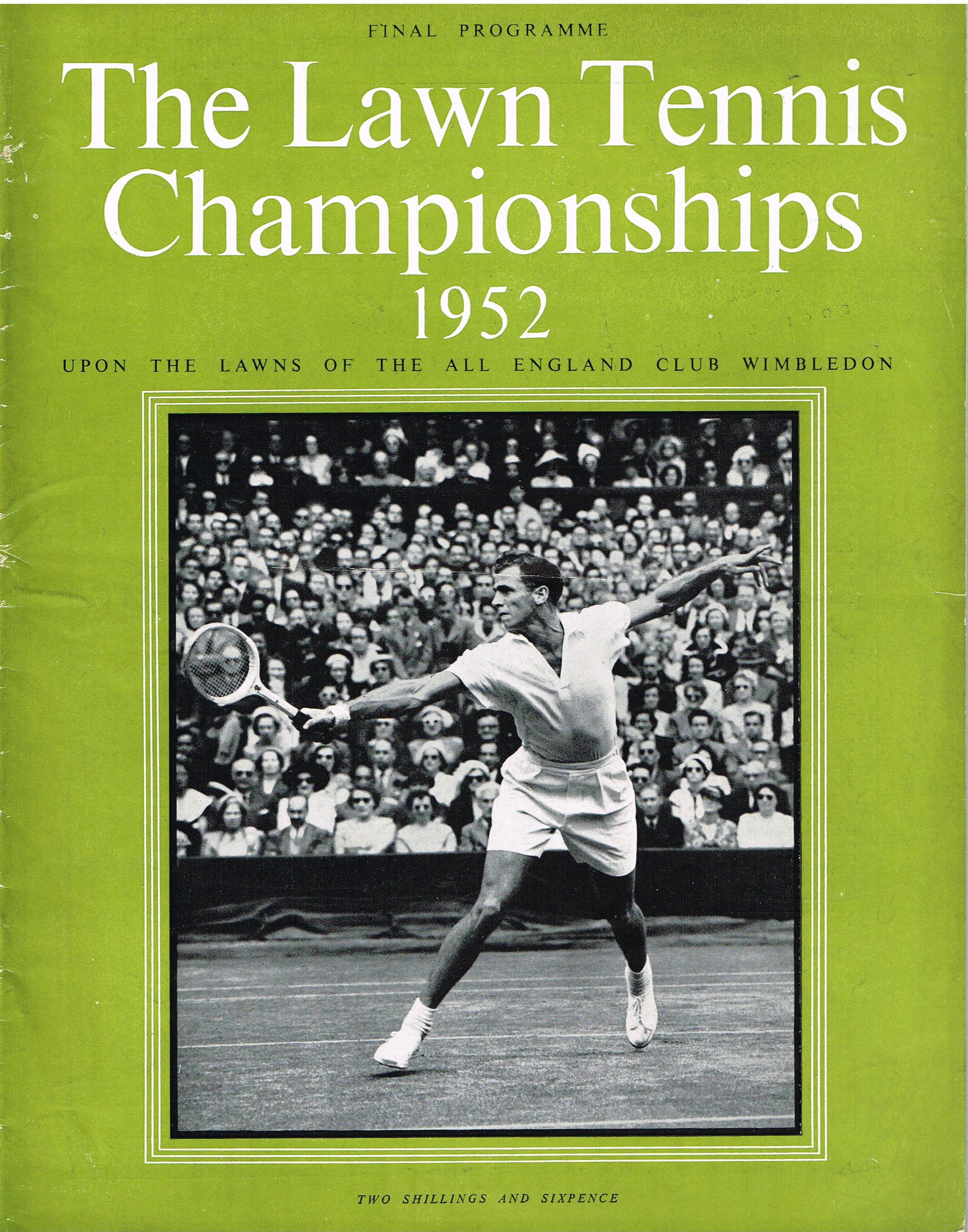 1952 Wimbledon Championships Final Programme Tennis Gallery Wimbledon