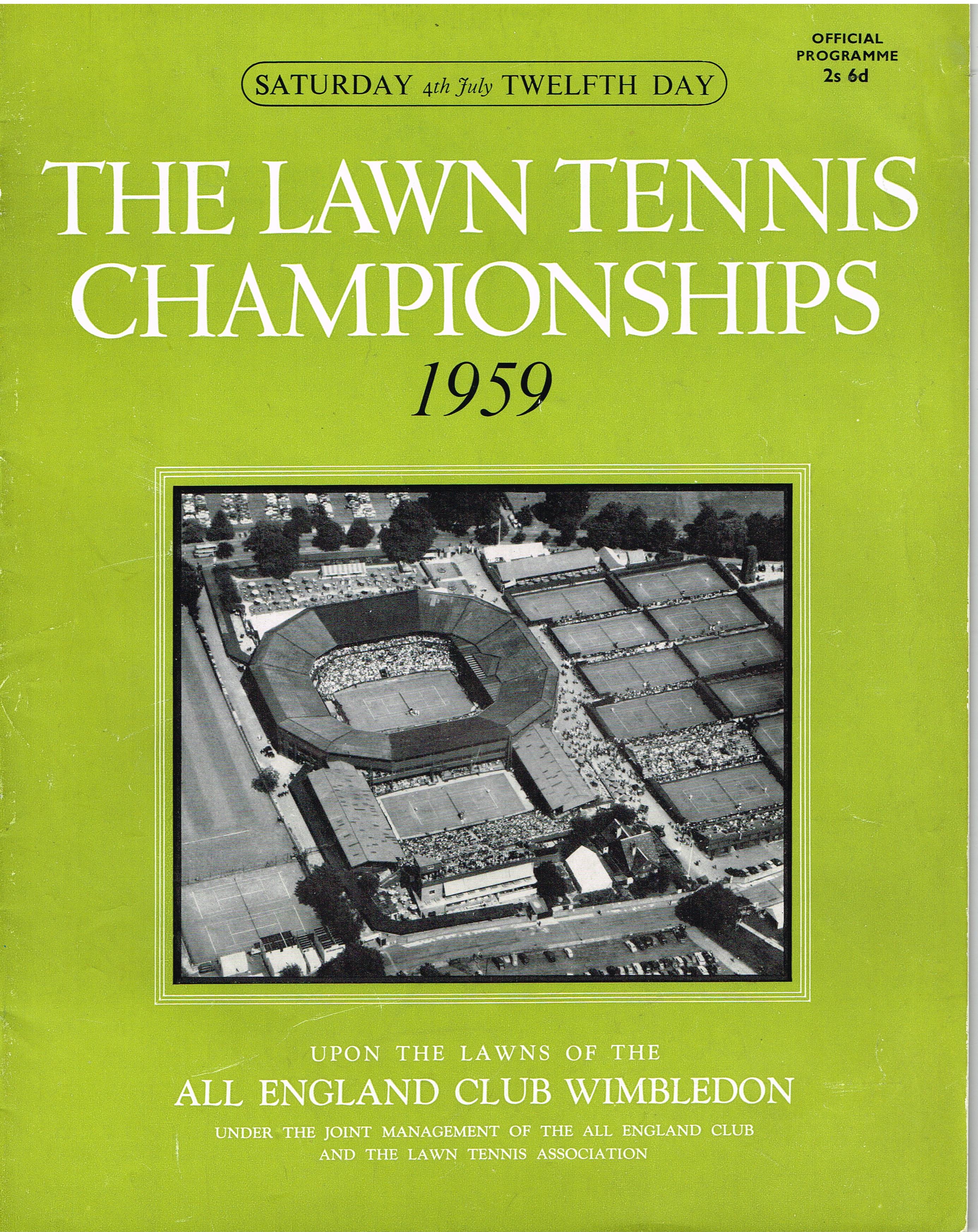 1959 Wimbledon Championships Day 12 Programme Tennis Gallery Wimbledon