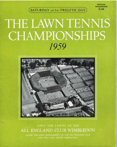 1959 Wimbledon Championships Day 12 Programme