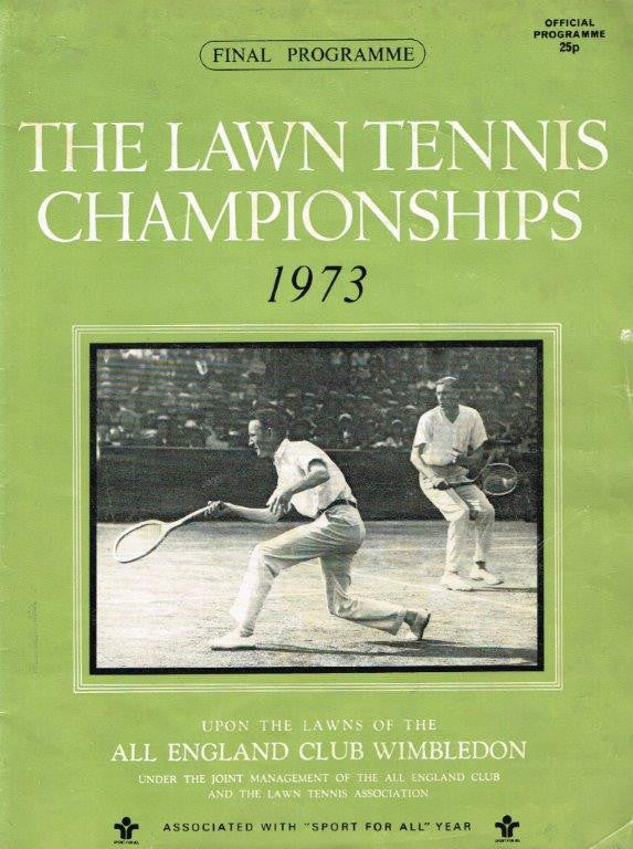 1973 Wimbledon Championships Final Programme with Full Results