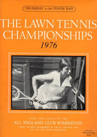 1976 Wimbledon Championships Daily Programme