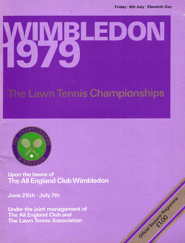 1979 Wimbledon Championships Daily Programme