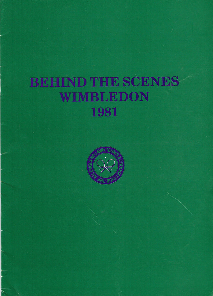 Behind The Scenes Wimbledon 1981