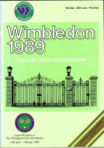 1989 Wimbledon Championships Daily Programme