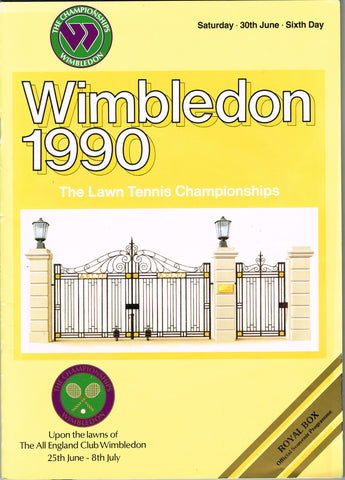 1990 Wimbledon Championships Daily Programme