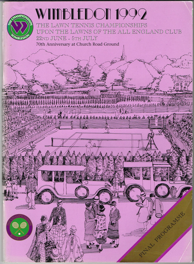 1992 Wimbledon Championships Final Programme with Full Results