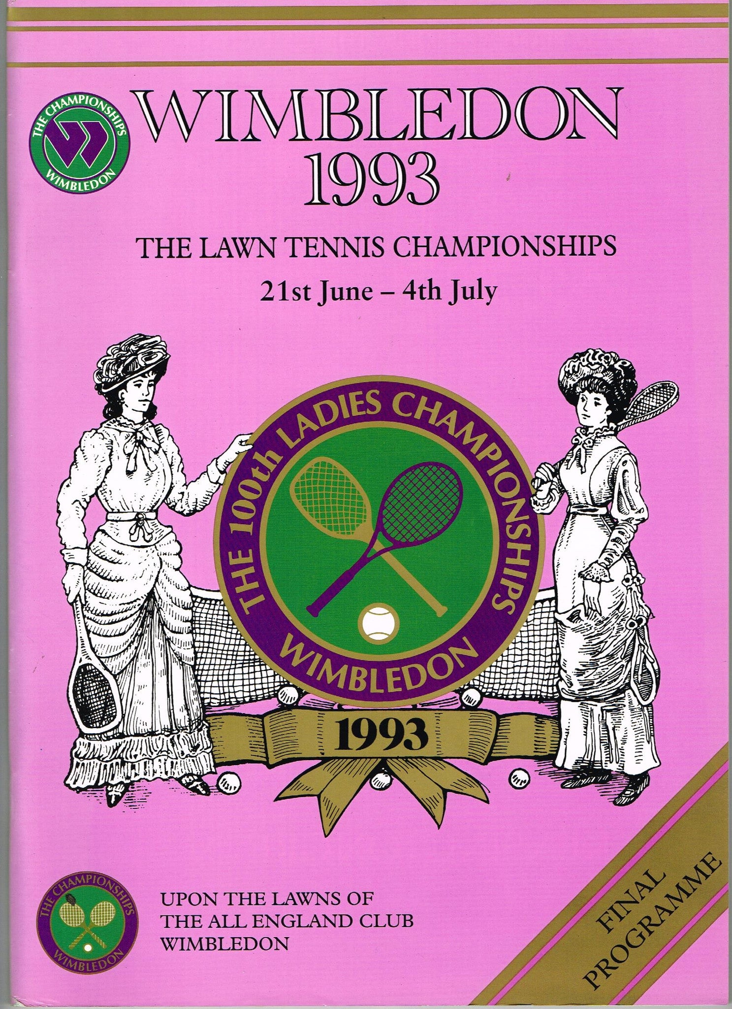 1993 Wimbledon Championships Final Programme with Full Results Tennis