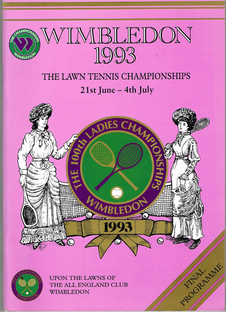 1993 Wimbledon Championships Final Programme with Full Results