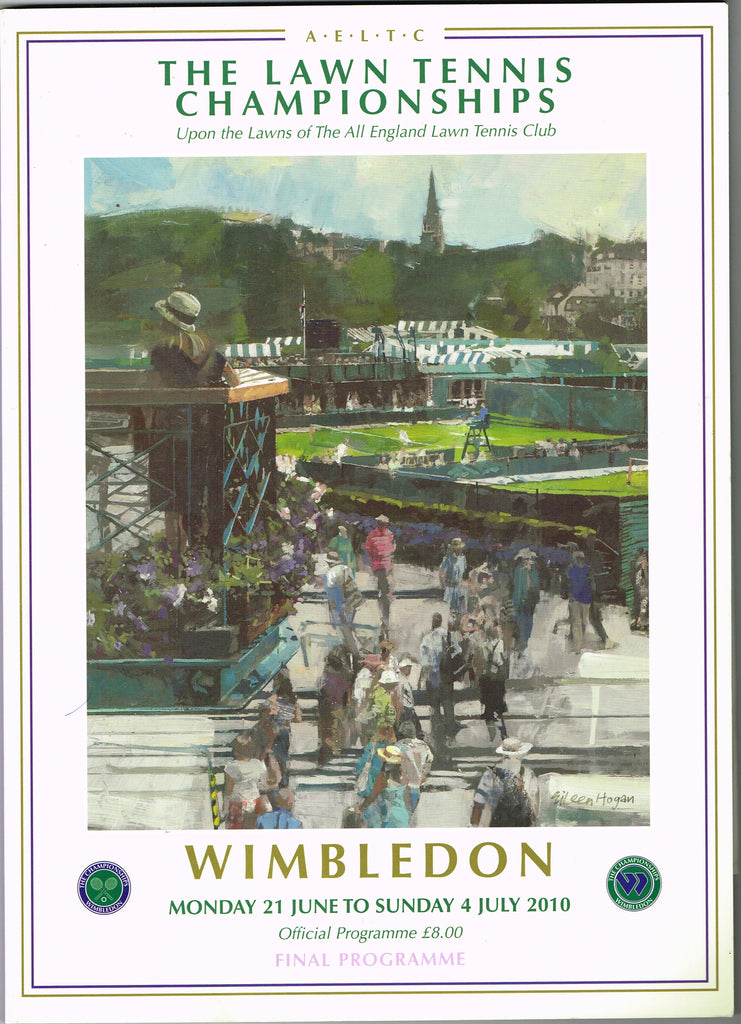 2010 Wimbledon Championships Final Programme with Full Results