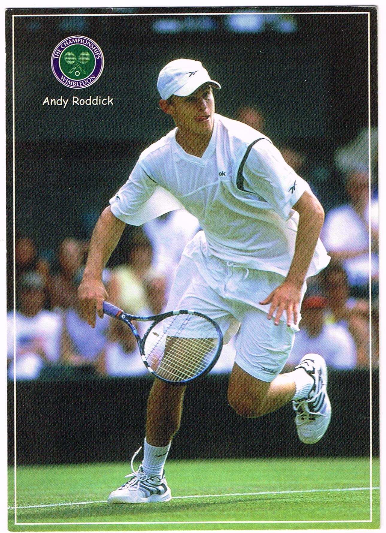 Andy Roddick Postcard (Order Code ST2841) – Tennis Gallery Wimbledon