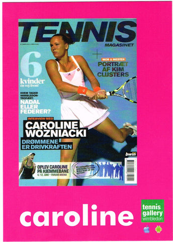 Tennis Gallery Wimbledon Postcard - Caroline Wozniacki