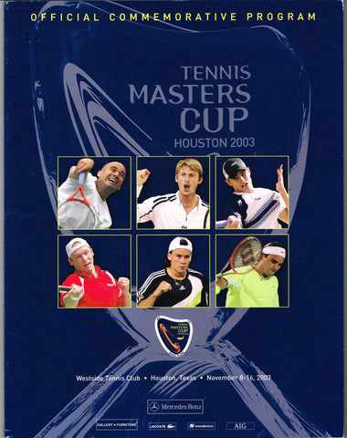 Tennis Masters Cup 2003 Official Program