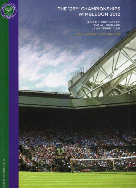2012 Wimbledon Championships Final Programme with Full Results