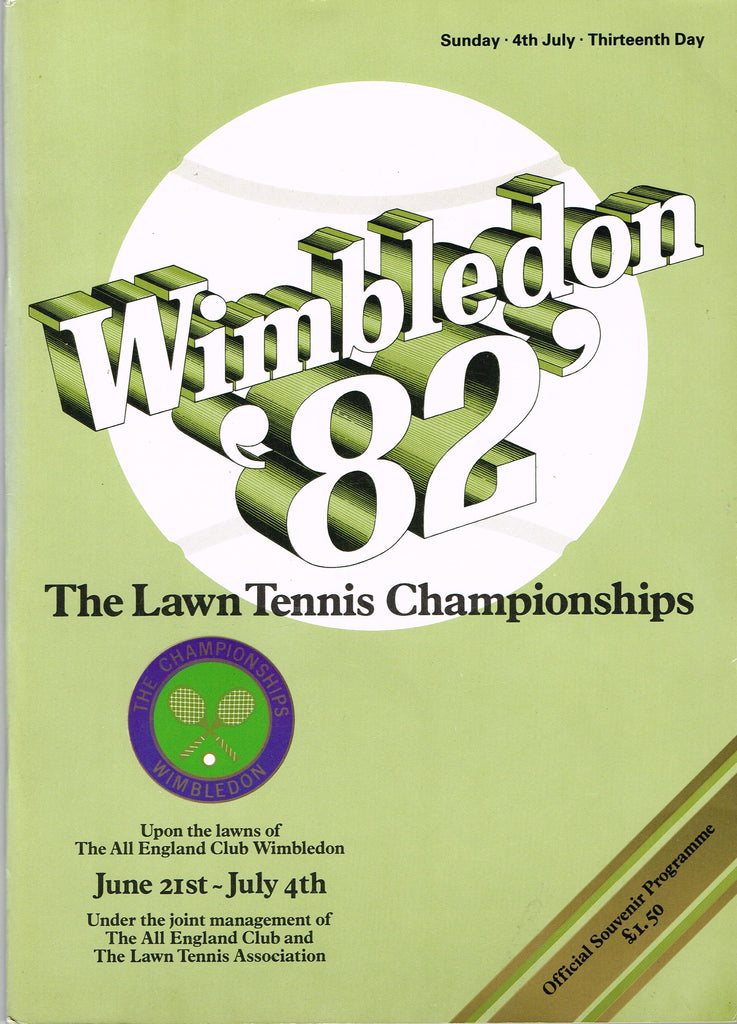1982 Wimbledon Championships Daily Programme