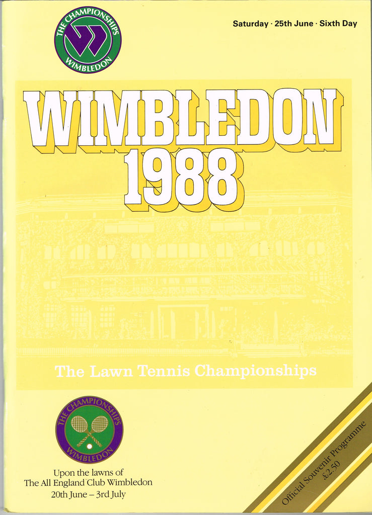 1988 Wimbledon Championships Daily Programme