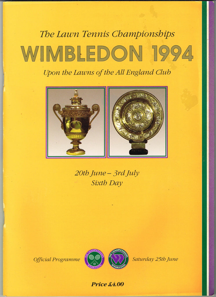 1994 Wimbledon Championships Daily Programme