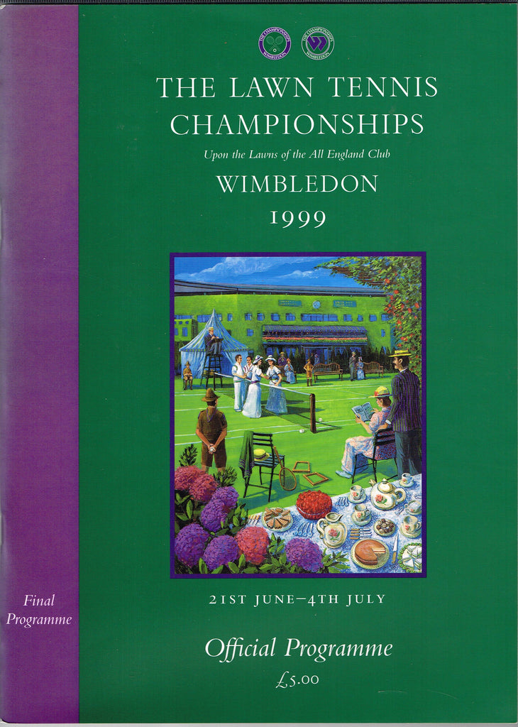 1999 Wimbledon Championships Final Programme with Full Results