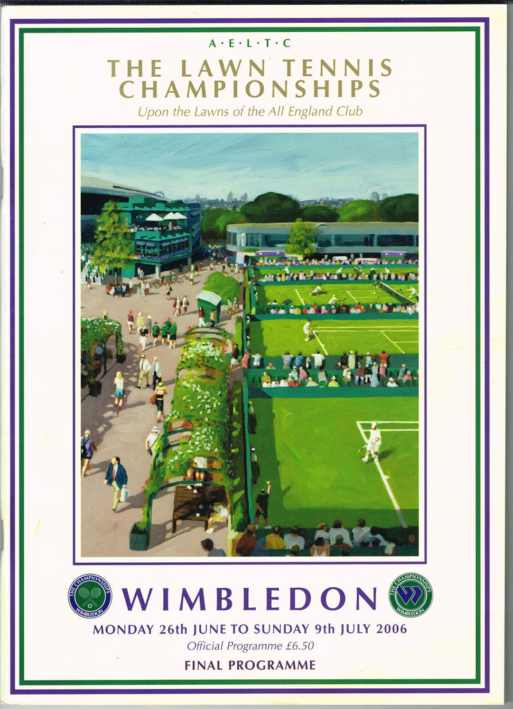 2006 Wimbledon Championships Final Programme with Full Results