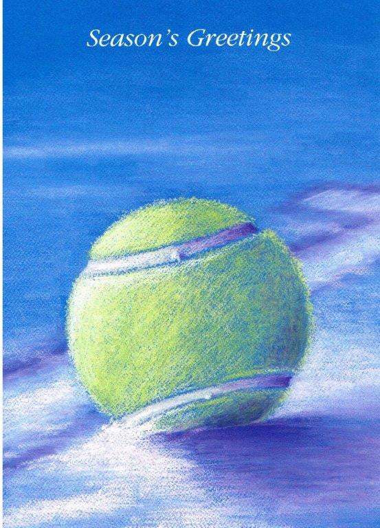 Christmas Card - Tennis Ball in Snow (Order Ref CC04)